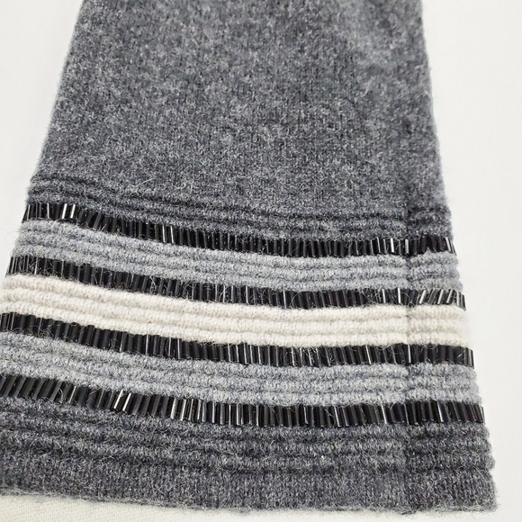 Neiman Marcus Cashmere Gray Beaded Cashmere Sweater Dress S - Picture 12 of 15